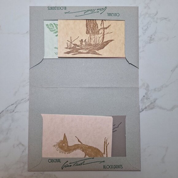 Sarah Gwen Frostic Postcard Block Prints Mini Vintage Nature Michigan Morel Fern - Picture 12 of 12